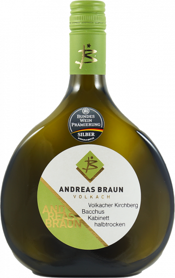 2024 Volkacher Kirchberg Bacchus Kabinett halbtrocken - Weingut Andreas Braun