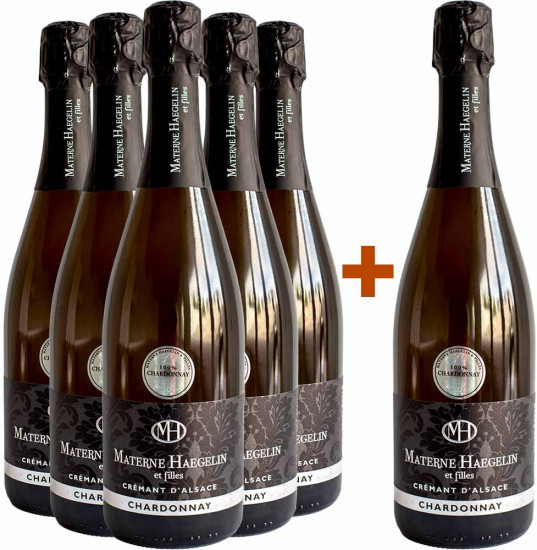 5+1 Paket Crémant d'Alsace Chardonnay - Domaine MATERNE HAEGELIN et filles