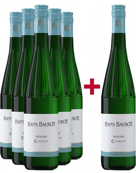 5+1 Paket Rheingau Riesling Classic feinherb - Weingut Hans Bausch