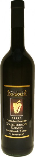 2020 Durbacher Plauelrain Spätburgunder Qualitätswein -Barrique trocken - Weingut Schwörer