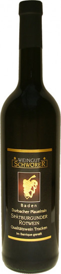 2021 Durbacher Plauelrain Spätburgunder Qualitätswein -Barrique trocken - Weingut Schwörer
