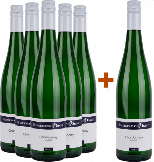5+1  Paket 2024 Chardonnay Spätlese edelsüß - Weingut Sonnenhof Langenlonsheim