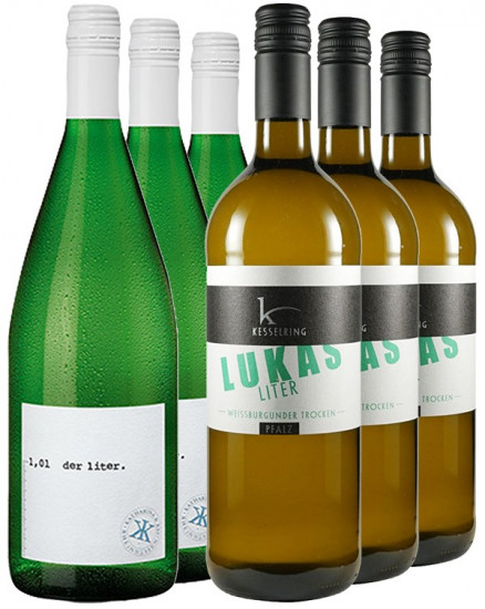 Liter Weißwein.Paket 