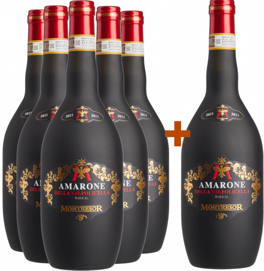 5+1 Paket Amarone della Valpolicella DOCG Satinato - Montresor