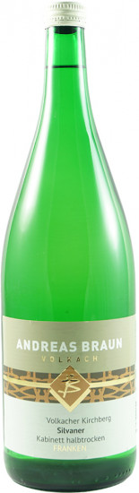 2025 Volkacher Kirchberg Silvaner Kabinett halbtrocken 1,0 L - Weingut Andreas Braun