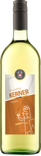 2023 VIER SCHOPPEN Kerner Qualitätswein trocken 1,0 L - Winzergemeinschaft Franken eG (GWF)