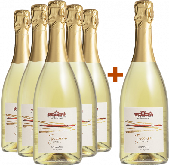 5+1 Paket Jassara Bianco Veneto IGP BIO Bio - Le Vie Angarano