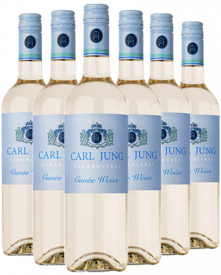 Cuvée Weiss Entalkoholisierter Wein trocken (6 Flaschen) - Carl Jung