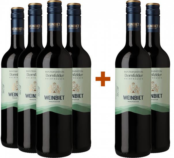 4+2 Paket Dornfelder vom Buntsandstein halbtrocken  - Weinbiet Manufaktur