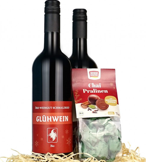 Weingeschenk Glühweine und Chai-Pralinen - Weingut Schmalzried