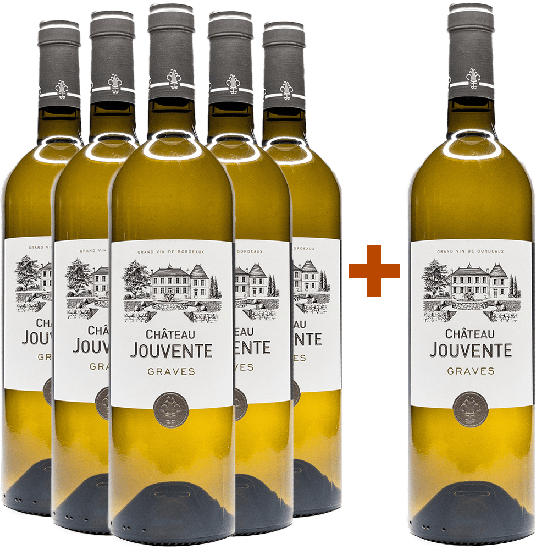 5 + 1 Paket Château Jouvente Blanc Graves AOP - Château Jouvente