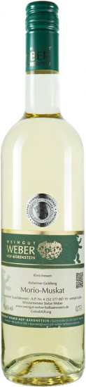 2018 Alsheimer Goldberg Morio-Muskat lieblich - Weingut Weber Hof-Bärenstein