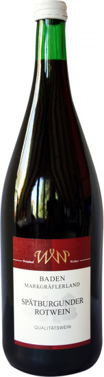 2023 Spätburgunder Rotwein halbtrocken 1,0 L - Weinhof Weber