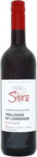 2023 Cleebronner Heuchelberg Trollinger mit Lemberger * halbtrocken - Privatkellerei Storz