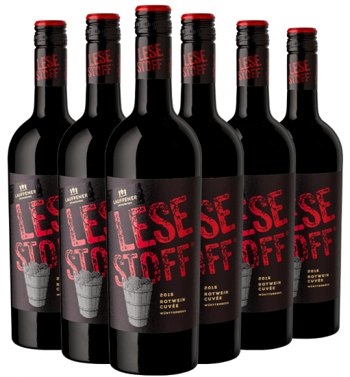 6er Paket- 2016 Lauffener Weingärtner Lesestoff® Rotwein Cuvée QbA