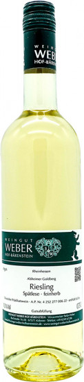 2021 Alsheimer Goldberg Riesling Spätlese feinherb - Weingut Weber Hof-Bärenstein