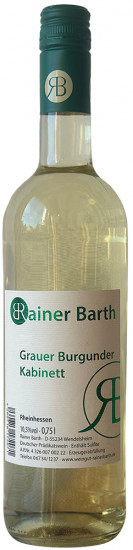 2024 Grauer Burgunder Kabinett lieblich - Weingut Rainer Barth