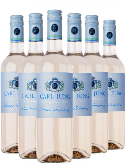 Cuvée Weiss trocken Entalkoholisierter Wein (6 Flaschen) - Carl Jung