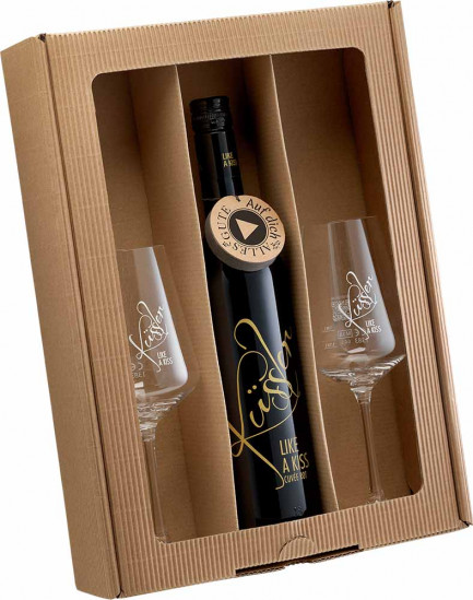 2023 Singender Geburtstagswein mit zwei Küssler-Gläsern rot trocken - Winzerhof Küssler