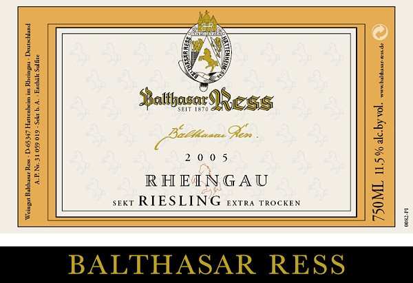 2008 Riesling Sekt Extra Trocken - Weingut Balthasar Ress