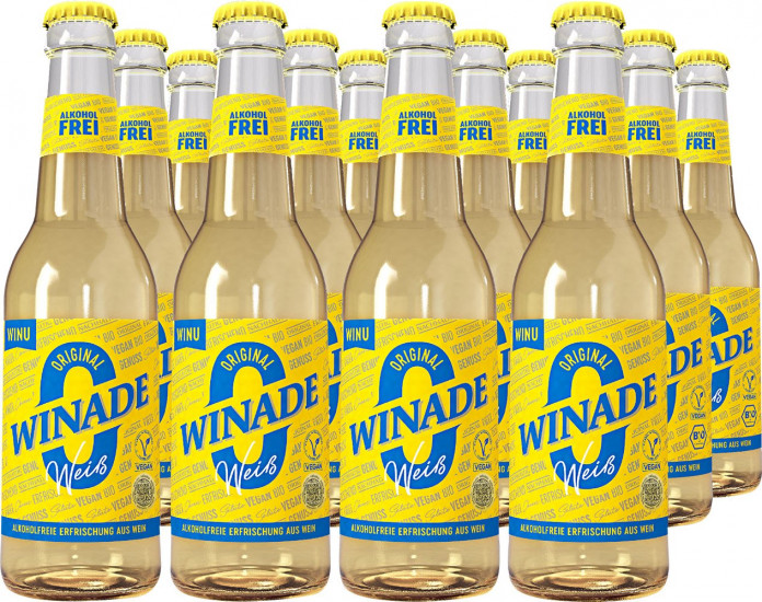 Winade weiß Paket 0,33L (12 Flaschen) - Winu Alkoholfrei 
