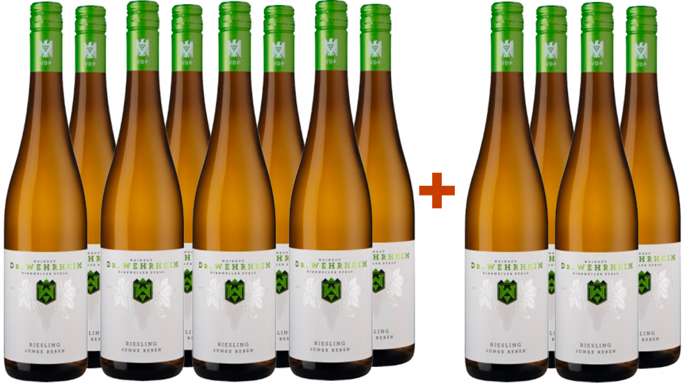 8+4 Paket Riesling Junge Reben VDP.Gutswein trocken Bio - Weingut Dr. Wehrheim Bio - Weingut Dr. Wehrheim