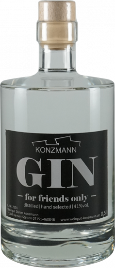 Gin - for friends only- 0,5 L - Weingut Konzmann