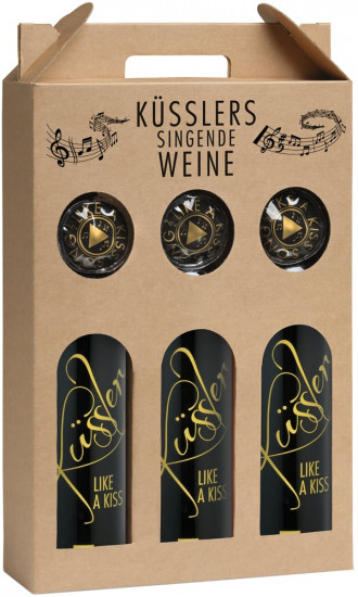2020 Singender Wein mit dem Küssler-Song im 3er-Geschenkkarton rot trocken - Winzerhof Küssler