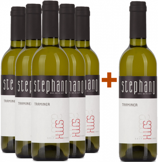 5+1 Paket Traminer halbtrocken - Weingut StephanO