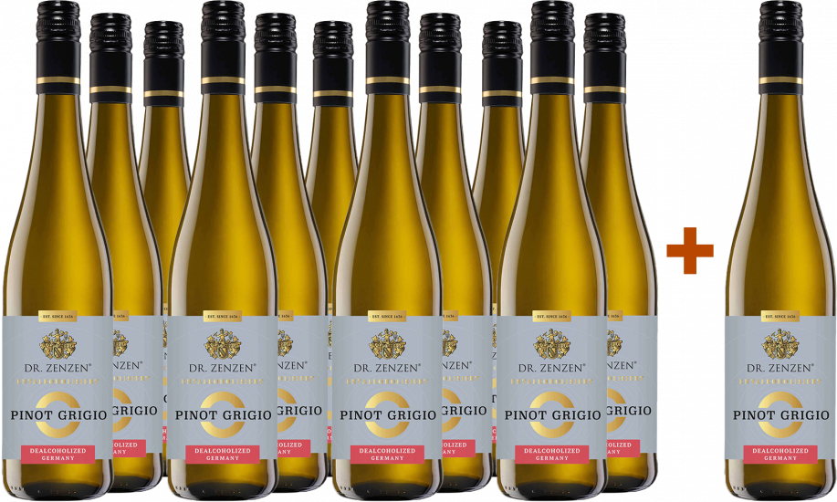 11+1 Paket Pinot Grigio feinherb alkoholfrei - Weinkellerei Einig-Zenzen