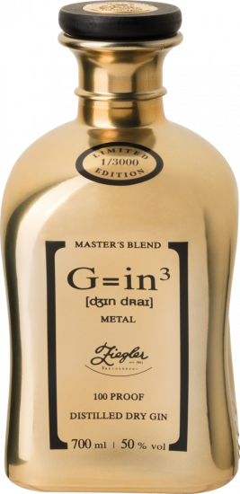 Gin3 Metal Gold 0,7L - Brennerei Ziegler