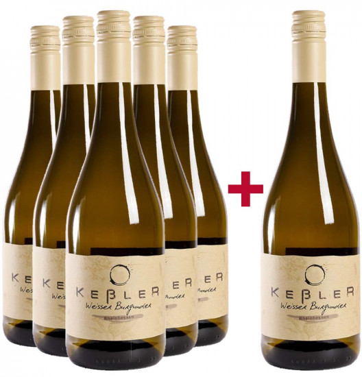 5+1 Paket Weißer Burgunder trocken BIO - Weingut Keßler