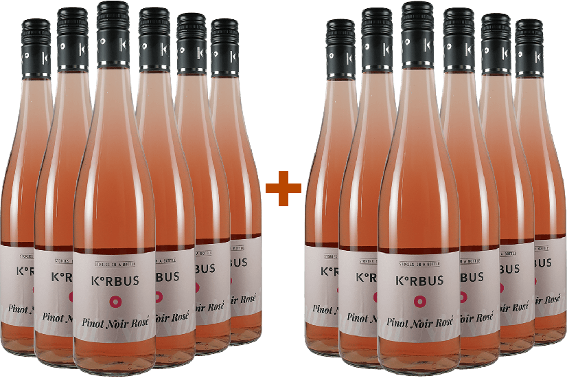 6+6 Paket Pinot Noir Rosé trocken - Korbus Wine