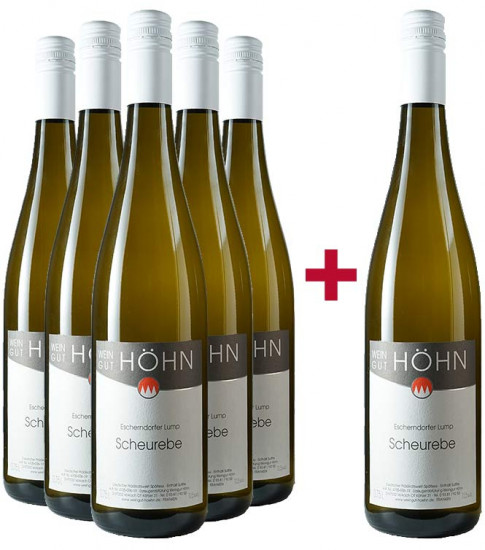 5+1 Paket 2018 Escherndorfer Lump Scheurebe Spätlese halbtrocken - Weingut Höhn Volkach 