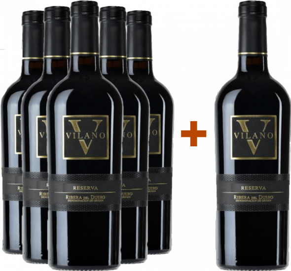 Aktionspaket 5+1 Vilano Reserva Ribera del Duero DO - Bodegas Vilano