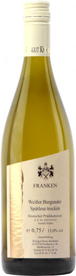 2021 Weißer Burgunder trocken - Weingut Knoblach