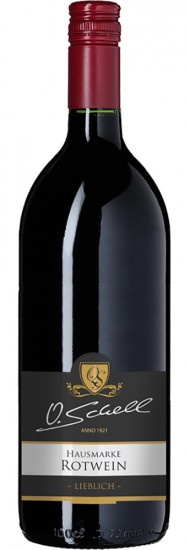 Rotwein Hausmarke lieblich 1,0 L - Weingut O.Schell