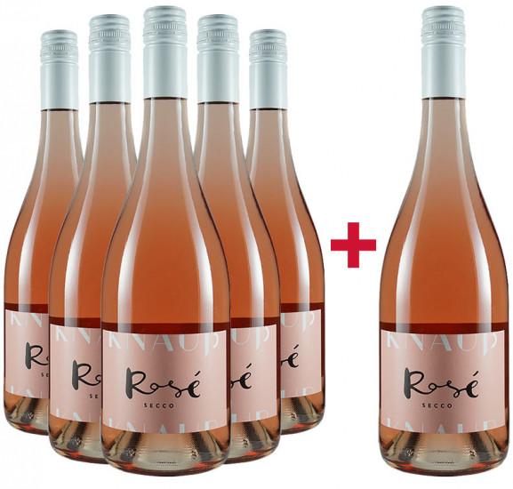 5+1 Paket Secco Rosé halbtrocken BIO - Weingut Knauß