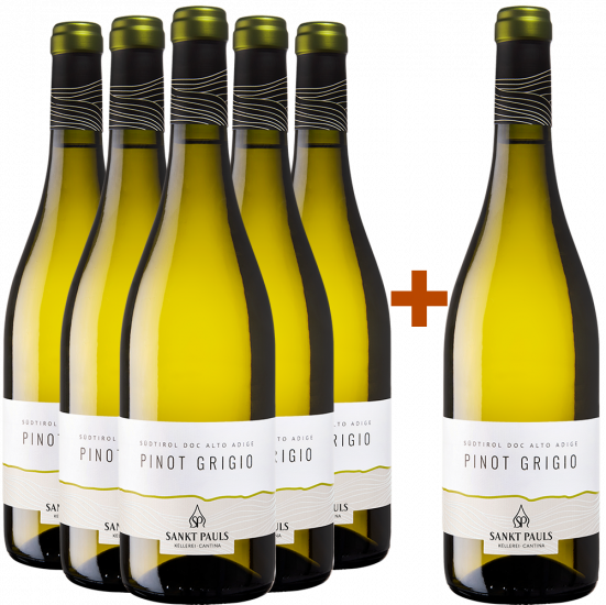 5+1 Paket Pinot Grigio Alto Adige DOC - SANKT PAULS Kellerei – Cantina