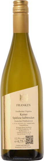 2023 Kerner Spätlese halbtrocken - Weingut Knoblach