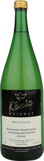 2024 Rüdesheimer Berg Roseneck Weissburgunder Kabinett trocken 1,0 L - Weingut Klaus u. Ursula König GbR