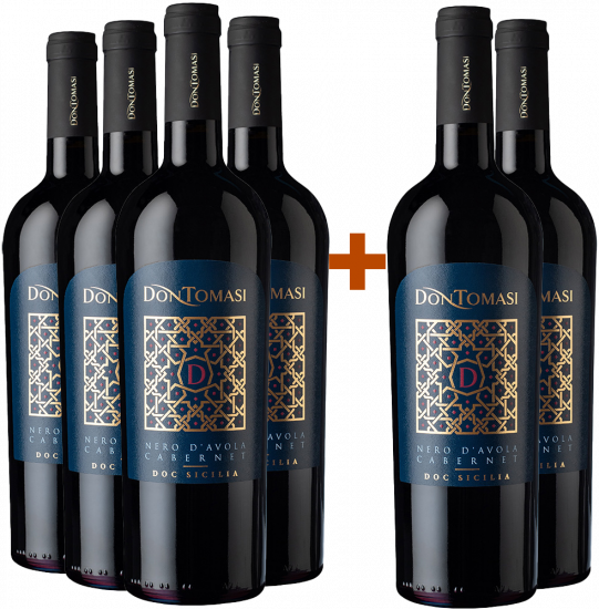 4+2 Paket Nero d'Avola Cabernet Sicilia DOC - Don Tomasi