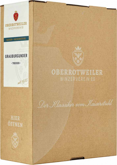 2025 Grauburgunder, Bag-in-Box, 3 L, Region Kaiserstuhl, Baden trocken 3,0 L - Oberrotweiler Winzerverein