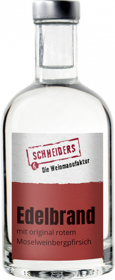 Edelbrand vom rotem Moselweinbergpfirsich 0,35 L - Weinmanufaktur Schneiders