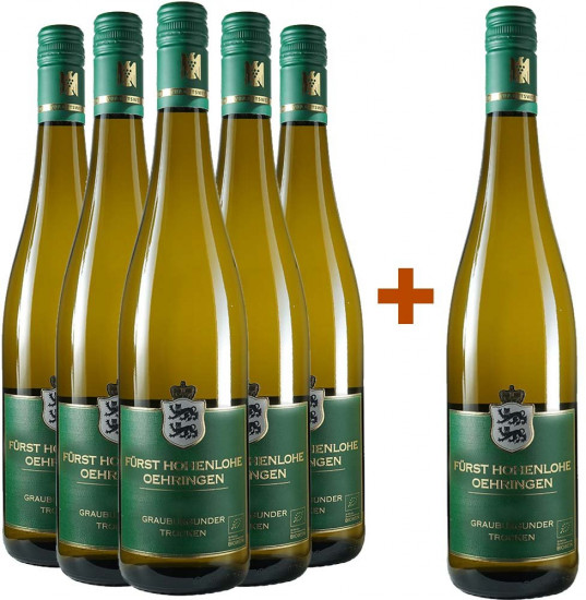 5+1 Paket Grauburgunder VDP.Gutswein trocken BIO - Weingut Fürst Hohenlohe Oehringen
