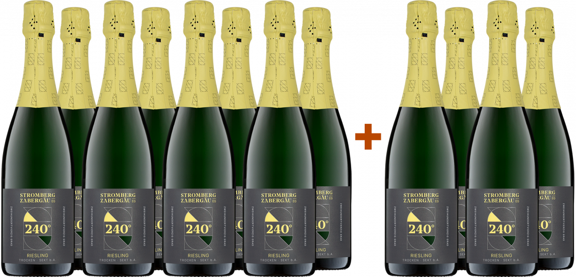 8+4 Paket - 240° Sekt Riesling - Weingärtner Stromberg-Zabergäu