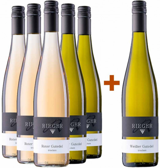 5+1 Paket Riegers Gutedel trocken BIO - Weingut Rieger
