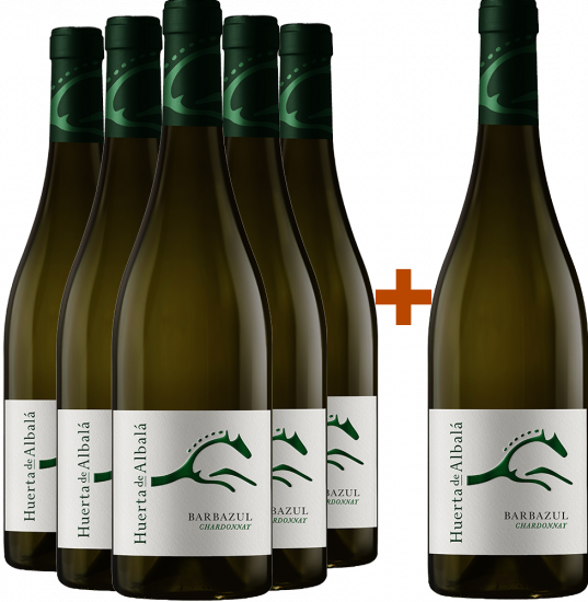 Barbazul Blanco Chardonnay 5+1 Aktionspaket Cádiz VT - Huerta de Albalá
