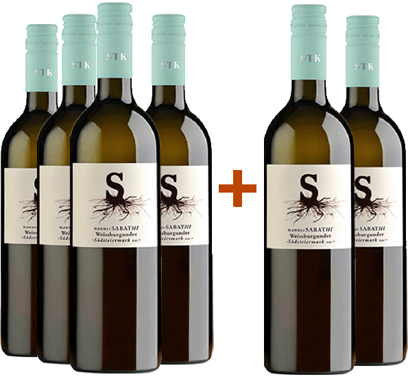 4+2 Paket Weißburgunder Südsteiermark DAC trocken - Weingut Hannes Sabathi