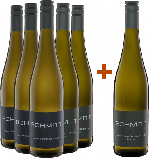 5+1 Paket Burgunder trocken - Weingut Schmitt